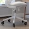 Flash Furniture Gray Mesh Mid-Back Task Chair with Roller Wheels BL-X-5M-WH-GY-RLB-GG - alternate 4